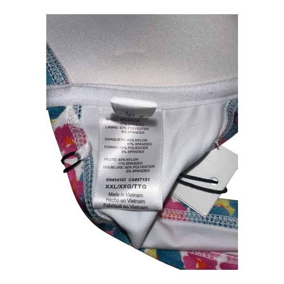 Calvin Klein Floral Print Underwire Convertible Bikini Top, XXL - Picture 6 of 8